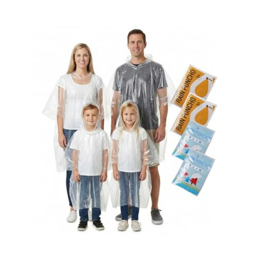 Emergency Poncho Rain - Disposable Rain Ponchos Emergency Clear Poncho