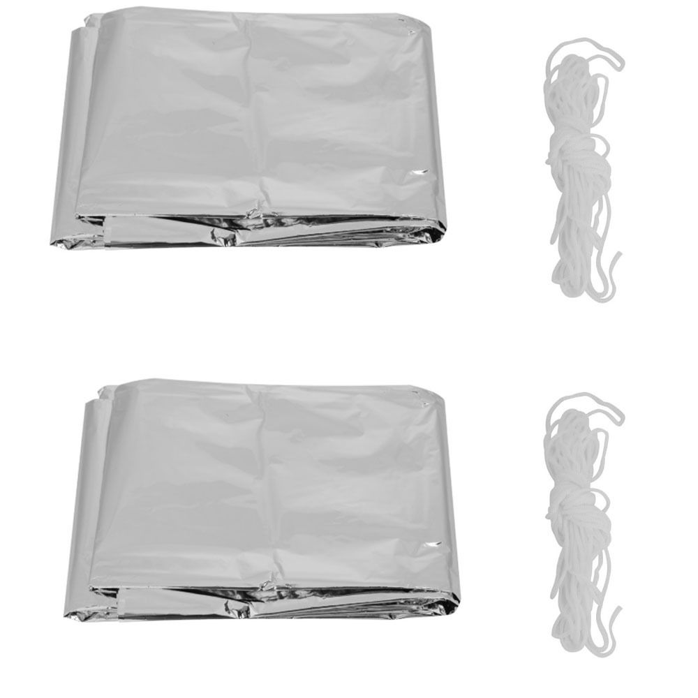 2 Pcs Durable Reflective Emerg - مراجعة Survival Blanket Reflective وسعره