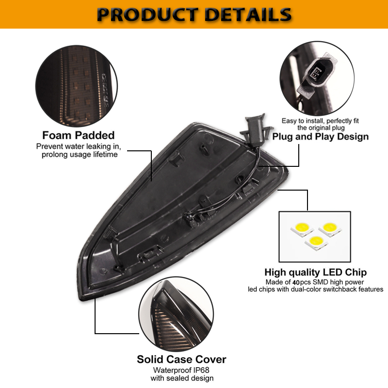 LED Dynamic Turn Signal Light  - مراجعة Signal Panel Orange وسعره