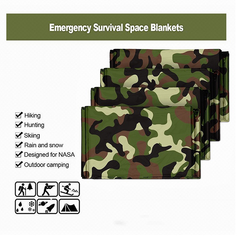 1pcs Emergency Thermal Blanket - مراجعة Emergency Poncho Rain وسعره