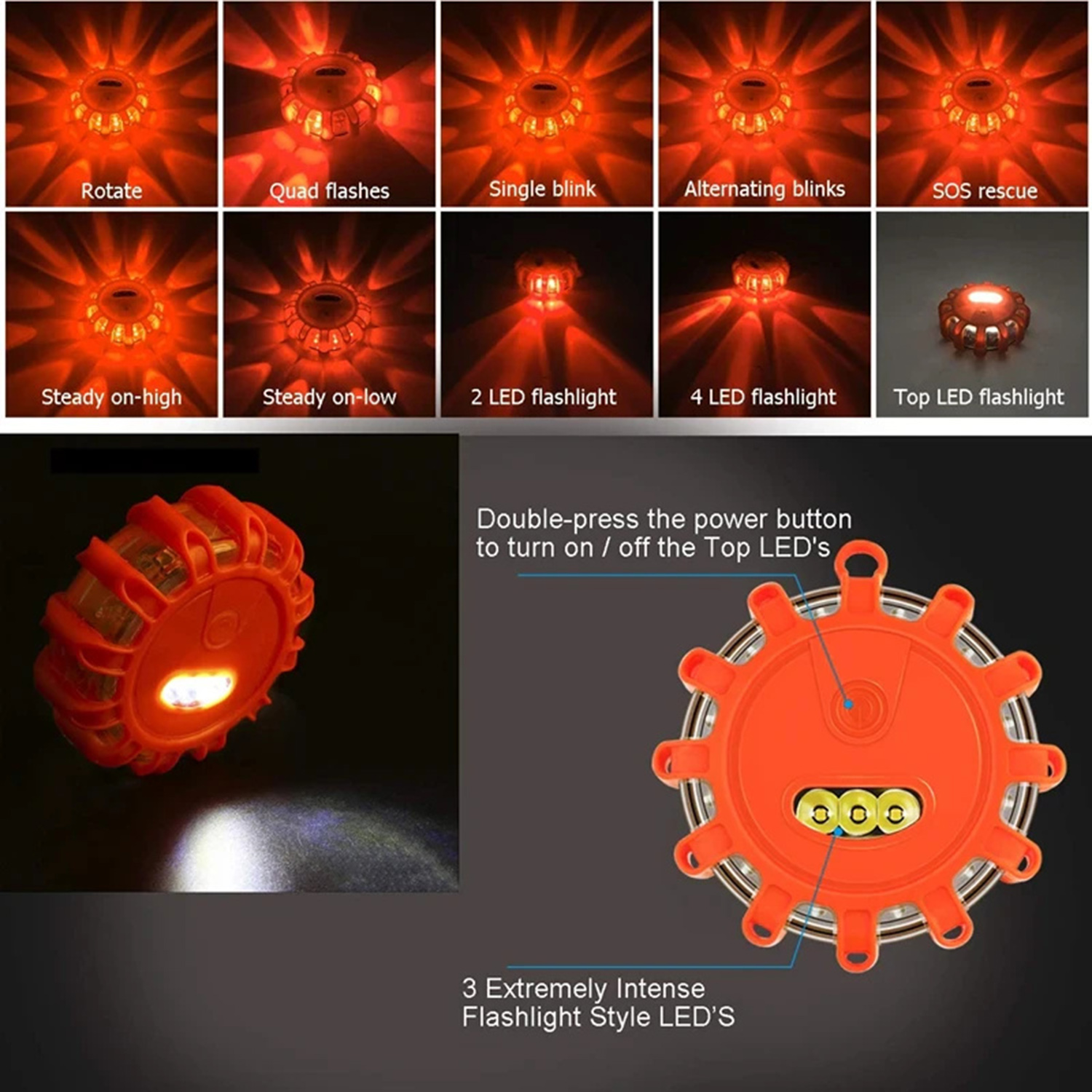 3PCS LED Road Flares Emergency - مراجعة Signal Flare Kit وسعره