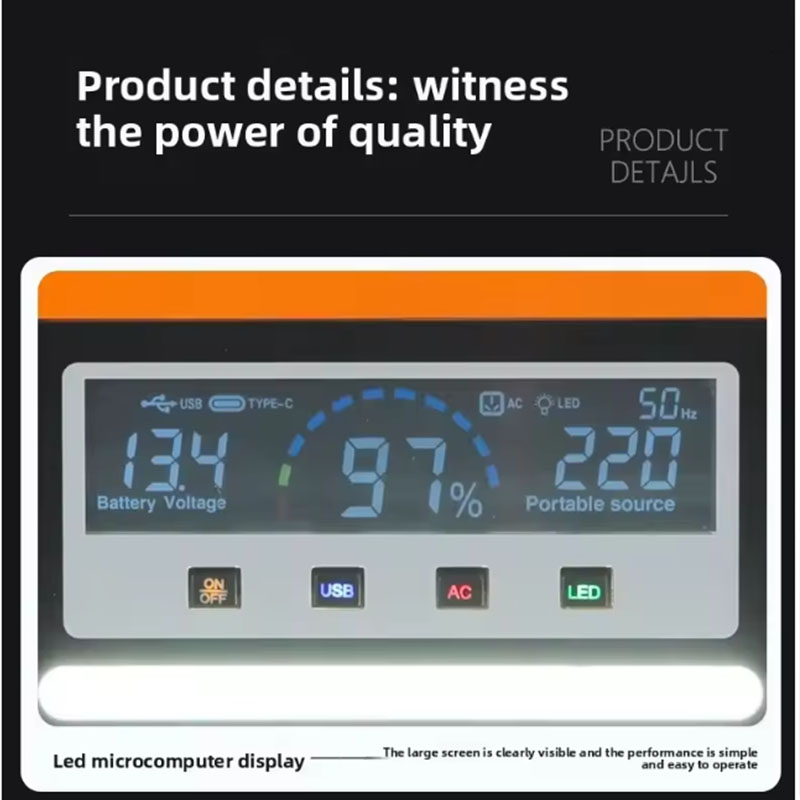 Original 220V 40AH Portable Po - مراجعة Solar Emergency Charger وسعره