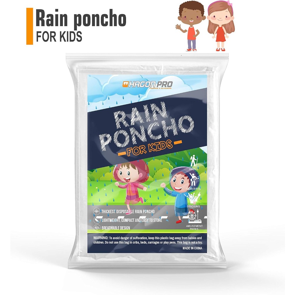 Hagon PRO Disposable Rain Ponc - مراجعة Emergency Poncho Rain وسعره