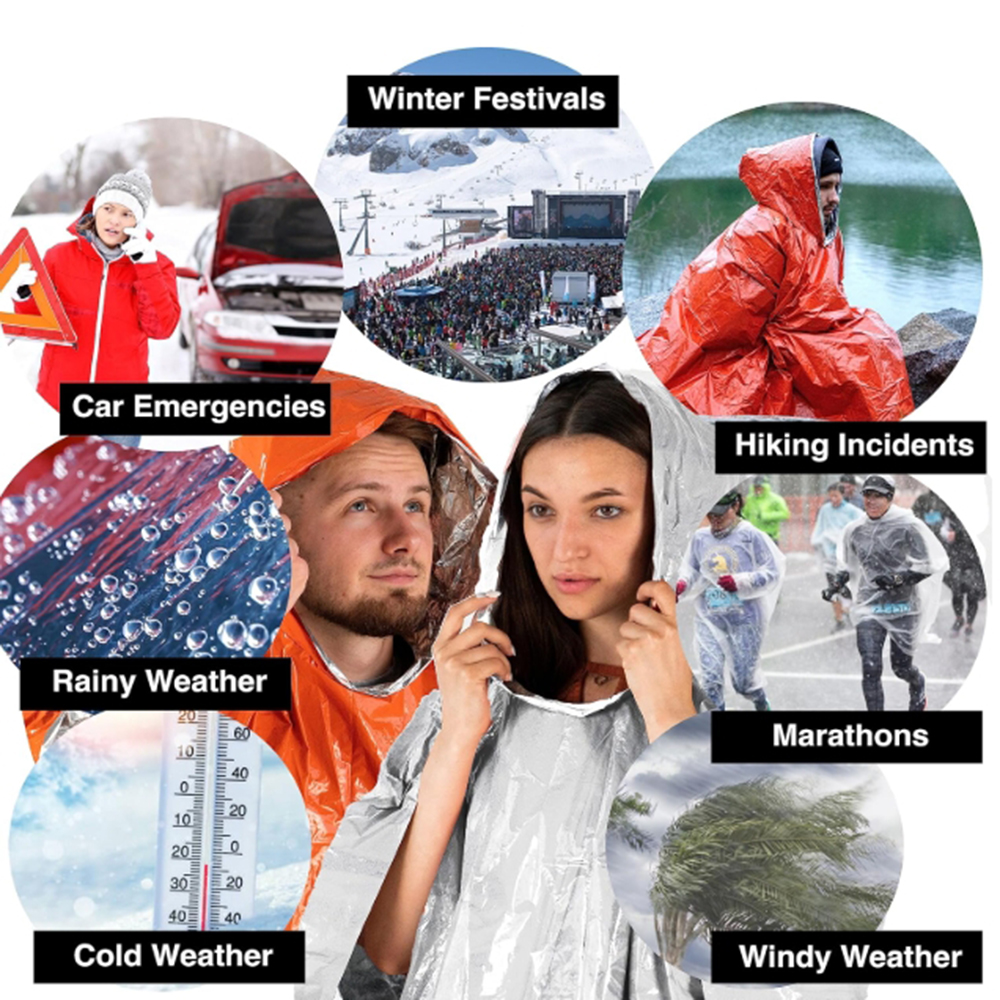 Portable Outdoor Emergency Rai - مراجعة Emergency Poncho Rain وسعره
