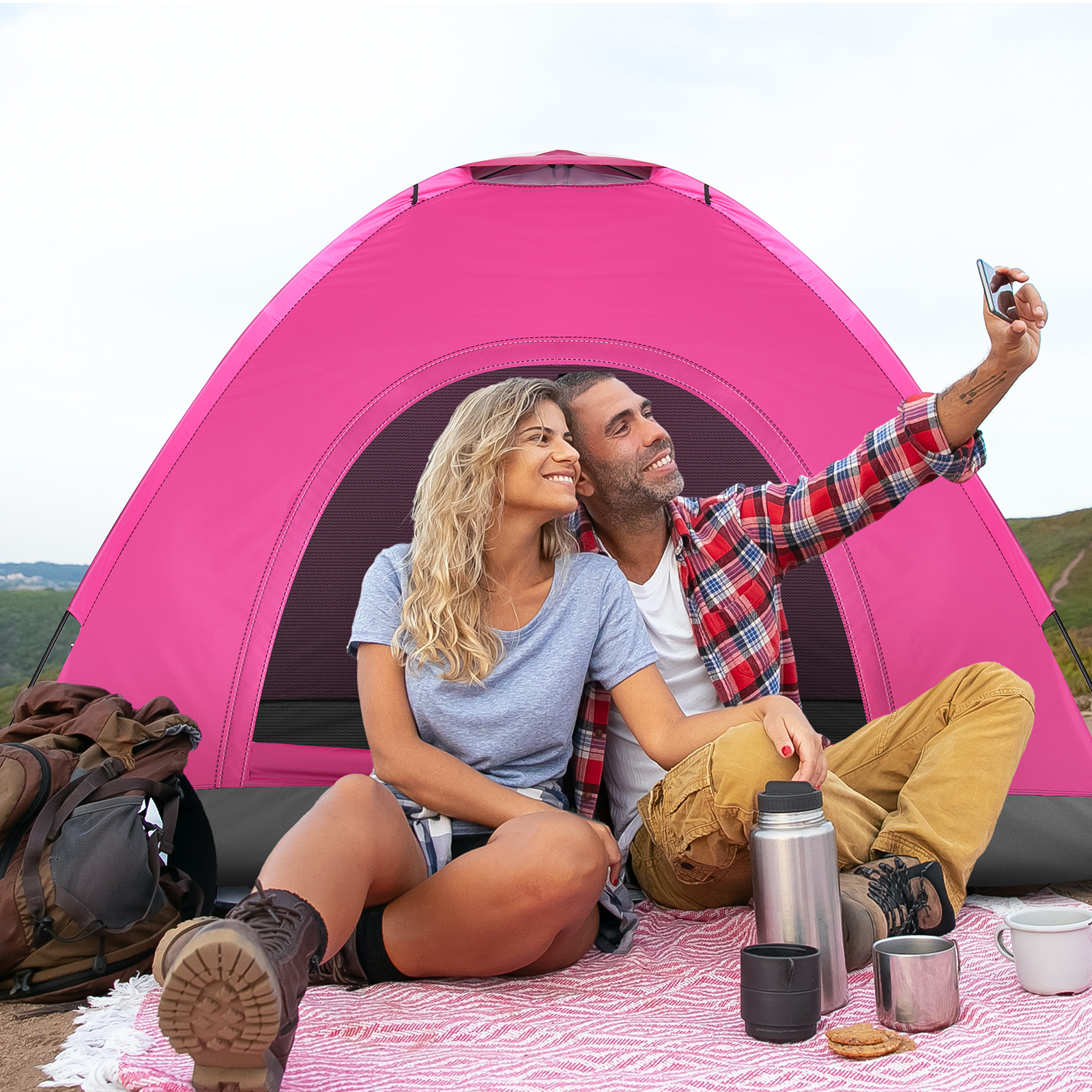 3 4 Person Camping Dome Tent W - مراجعة Emergency Mylar Tent وسعره