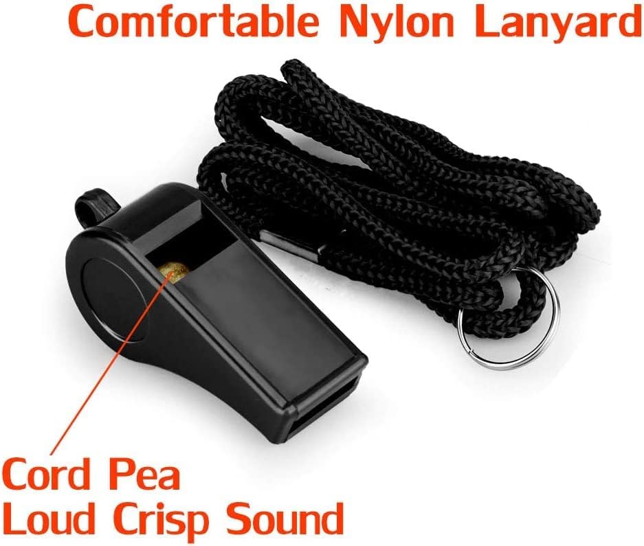 Whistles with Lanyard for Refe - مراجعة Emergency Whistle Loud وسعره