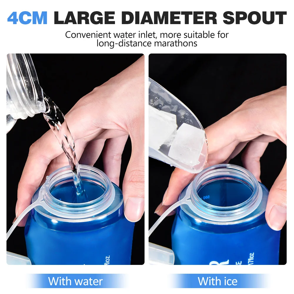 NEWBOLER 300/500ML Water Bottl - مراجعة Water Bag Collapsible وسعره