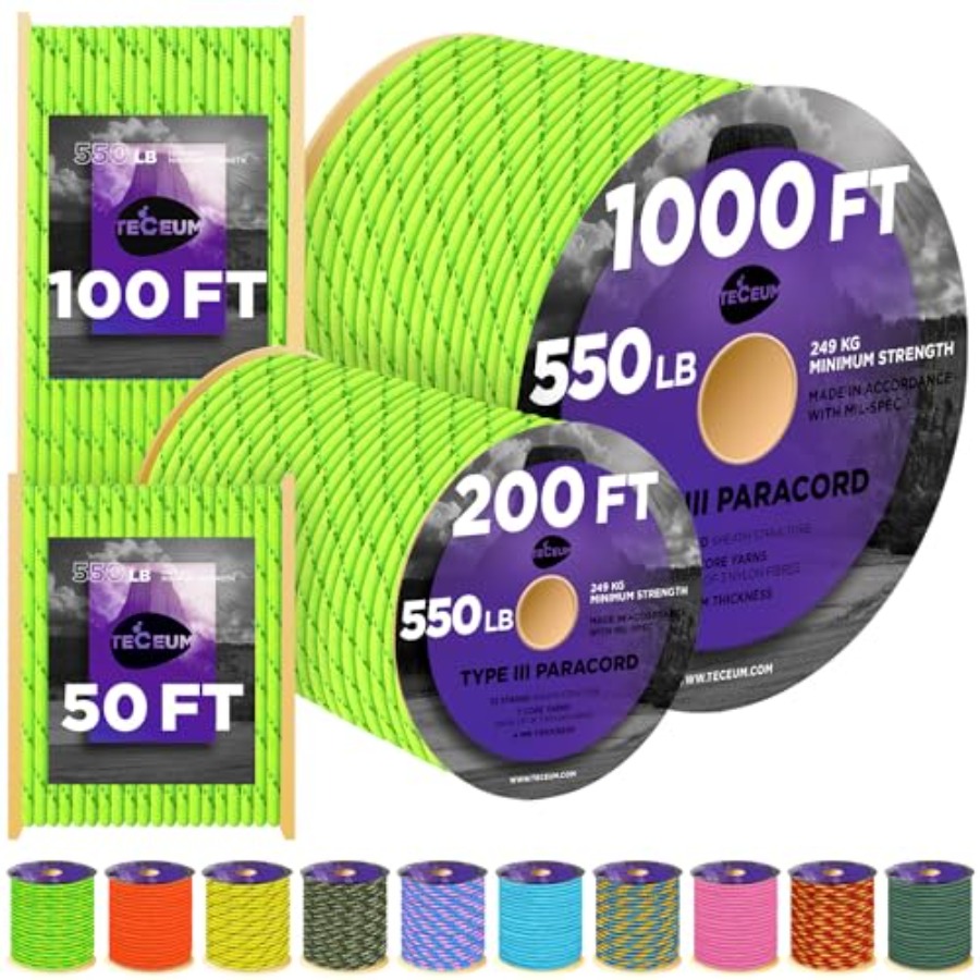 Reflective Paracord Rope 1000  - مراجعة Para Cord 1000Ft وسعره