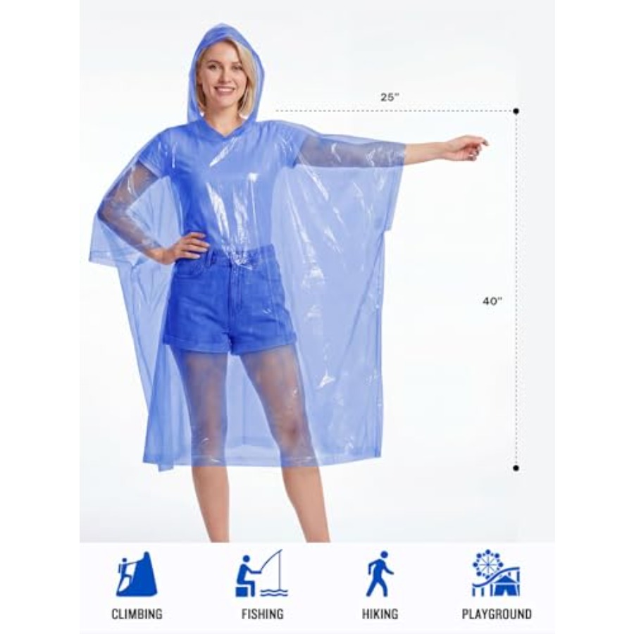 Disposable Rain Ponchos Emerge - مراجعة Emergency Poncho Rain وسعره