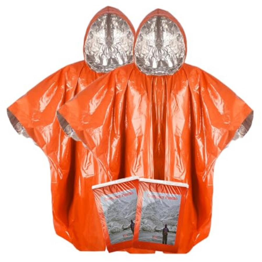Thickened Emergency Rain Ponch - مراجعة Emergency Poncho Rain وسعره