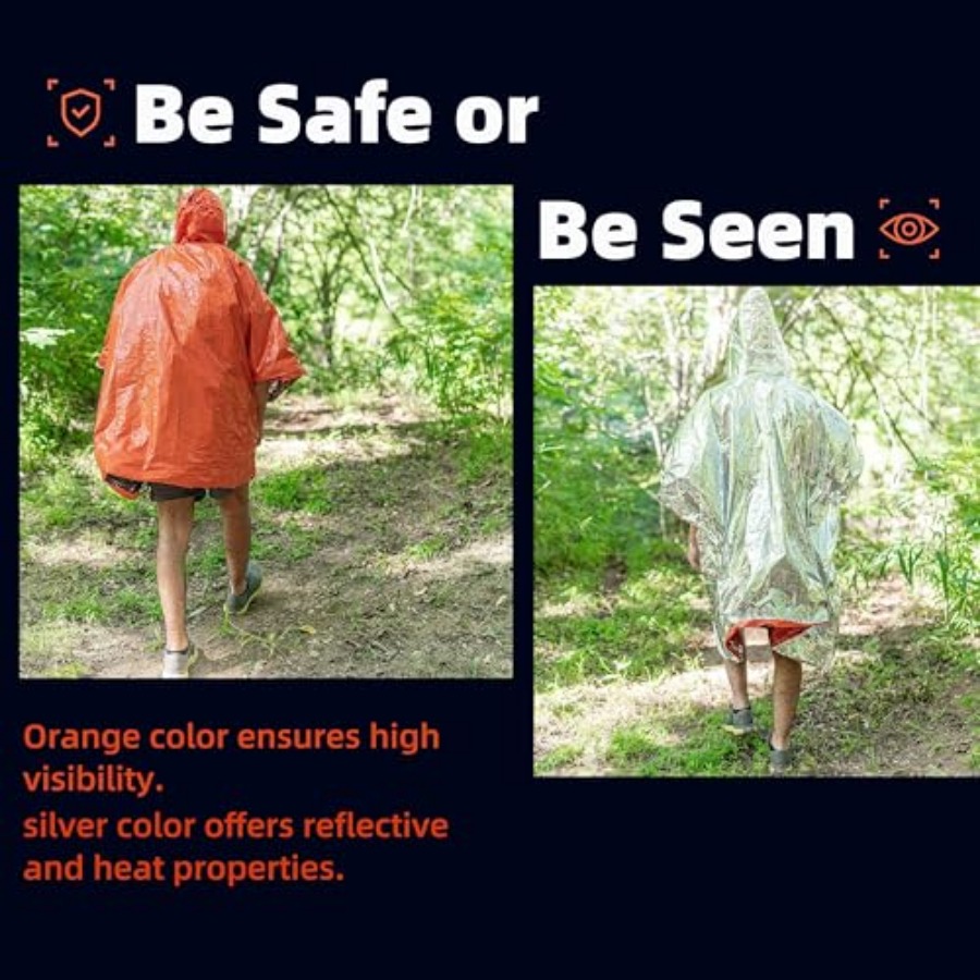 Thickened Emergency Rain Ponch - مراجعة Emergency Poncho Rain وسعره