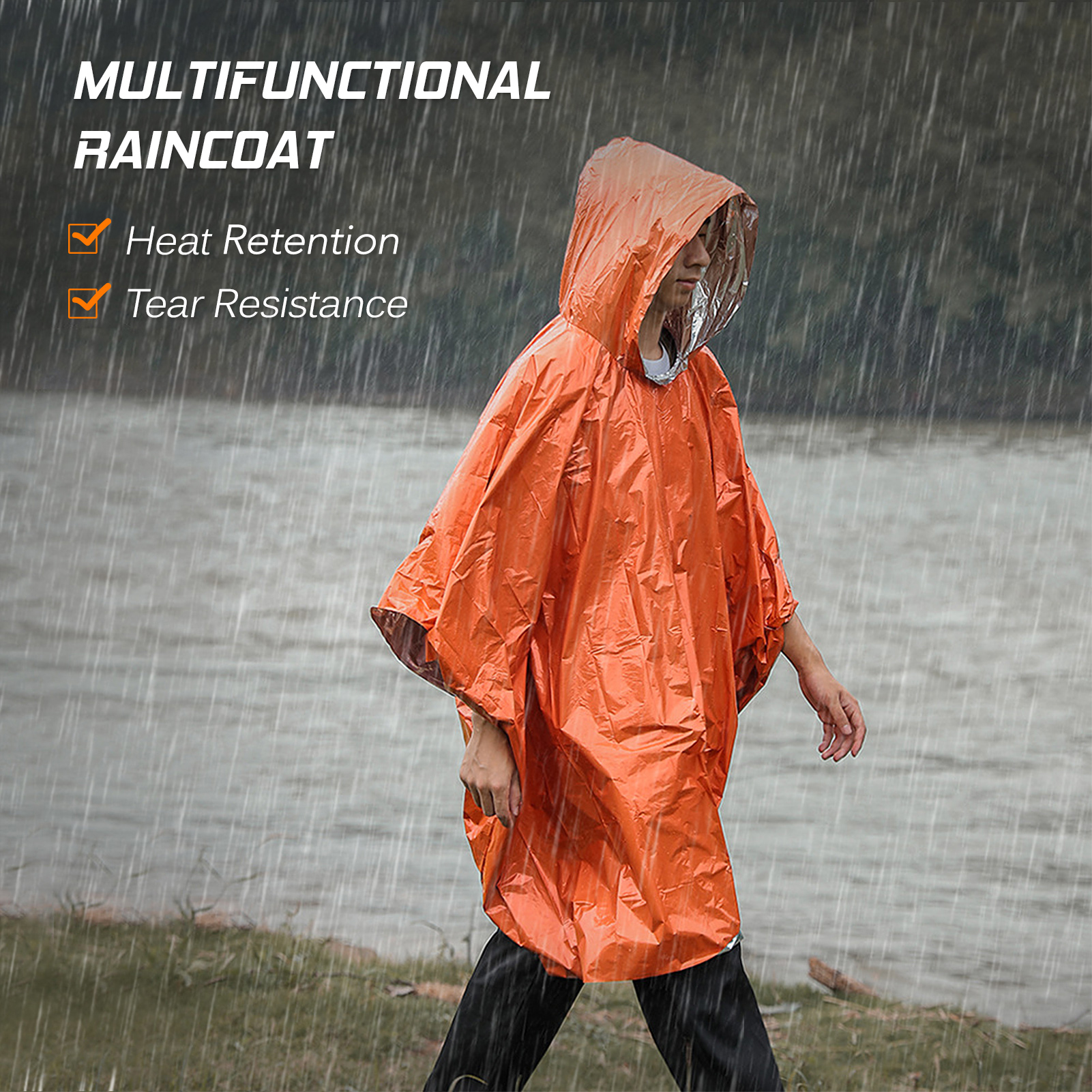 Emergency Rain Poncho Thermal  - مراجعة Emergency Poncho Rain وسعره