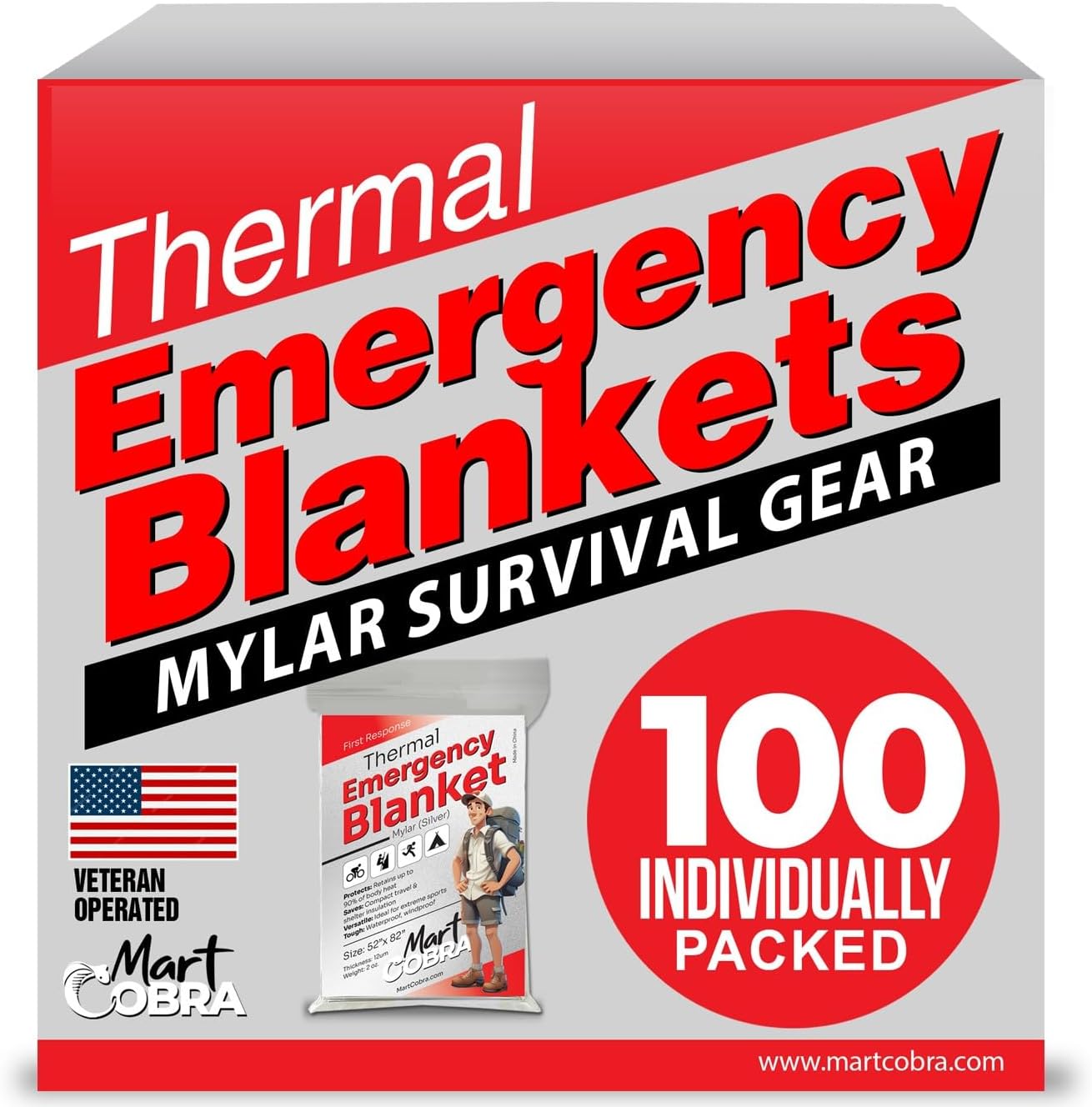 100-Pack Reflective Thermal Bl - مراجعة Survival Blanket Reflective وسعره