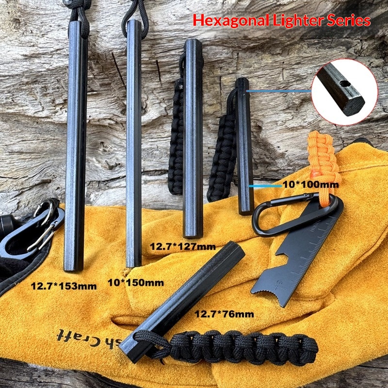 Hand Woven Rope Hexagonal Flin - مراجعة Magnesium Fire Starter وسعره
