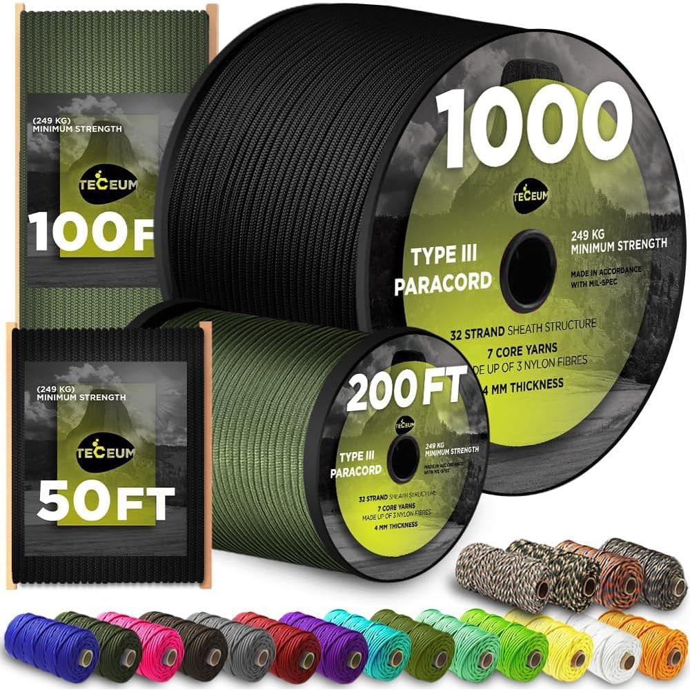 5/32 1000ft Paracord Rope - 20 - مراجعة Para Cord 1000Ft وسعره