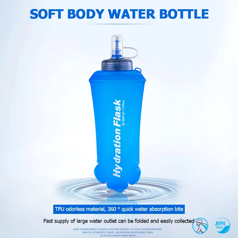 250ml 500ml 750ml Portable Fol - مراجعة Water Bag Collapsible وسعره