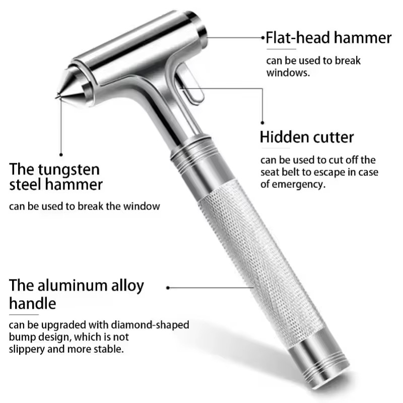 Car Safety Hammer Car Window B - مراجعة Rescue Rope Throw وسعره