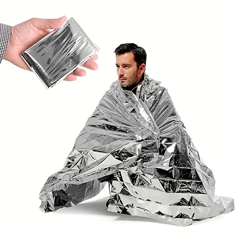 1pcs Outdoor survival portable - مراجعة Survival Blanket Reflective وسعره