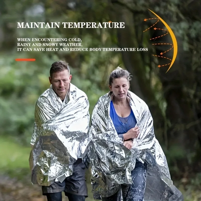 1pcs Outdoor survival portable - مراجعة Survival Blanket Reflective وسعره