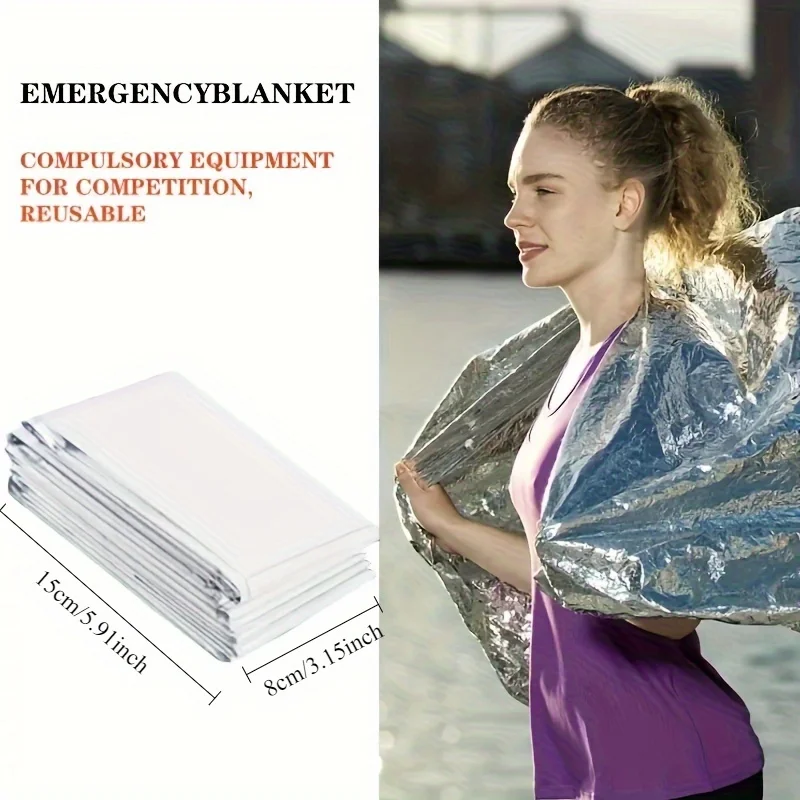 1pcs Outdoor survival portable - مراجعة Survival Blanket Reflective وسعره