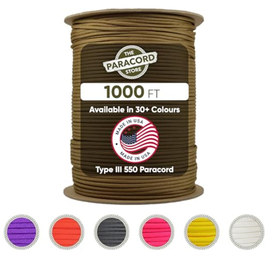 Type III 550 Paracord - 1000 F - مراجعة Para Cord 1000Ft وسعره