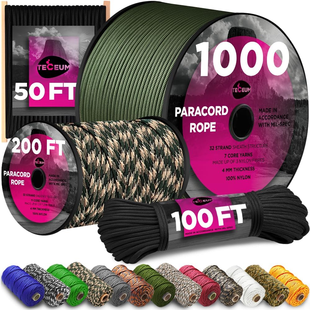750 lb Paracord Rope 1000ft/20 - مراجعة Para Cord 1000Ft وسعره