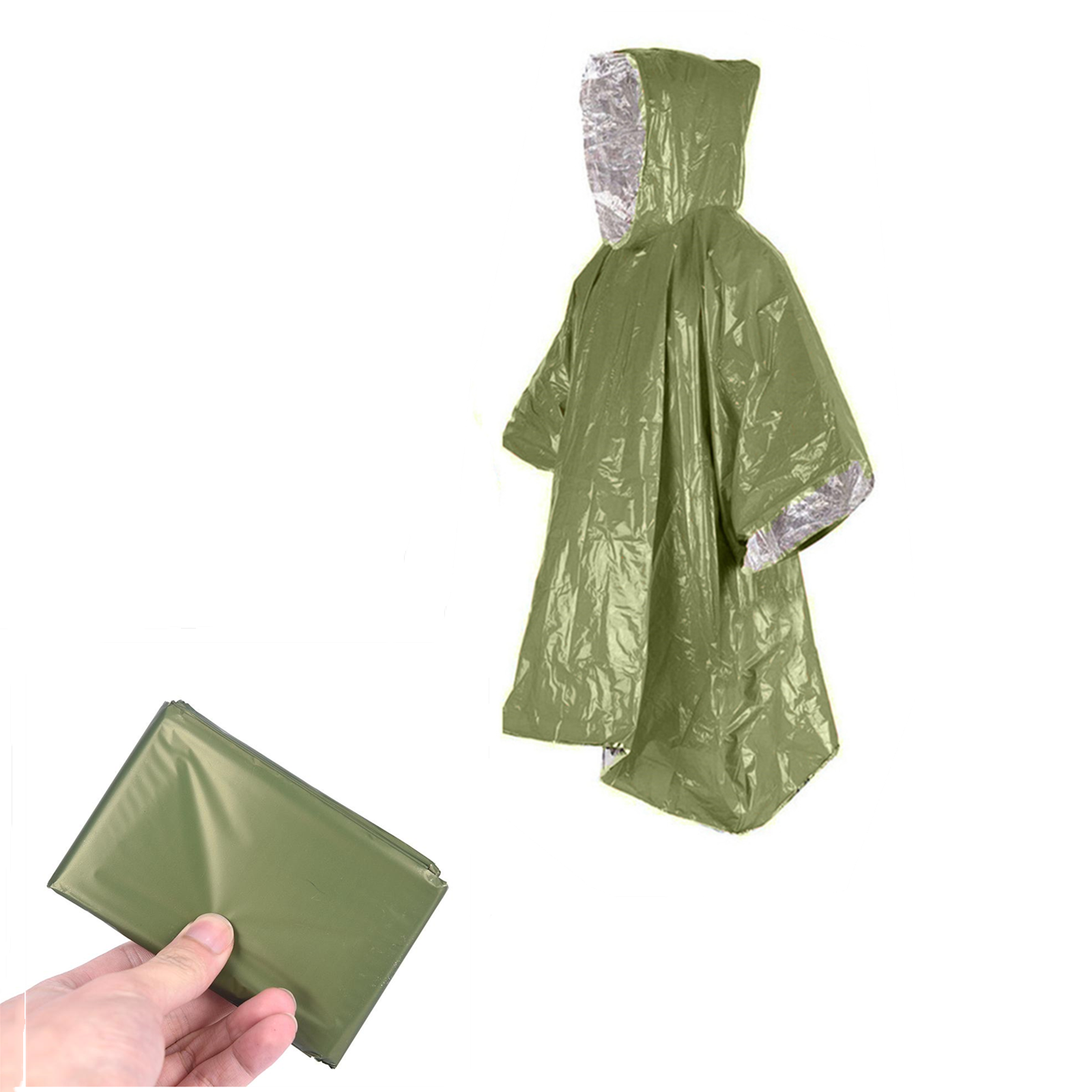 Emergency Disposable Aluminum  - مراجعة Emergency Poncho Rain وسعره