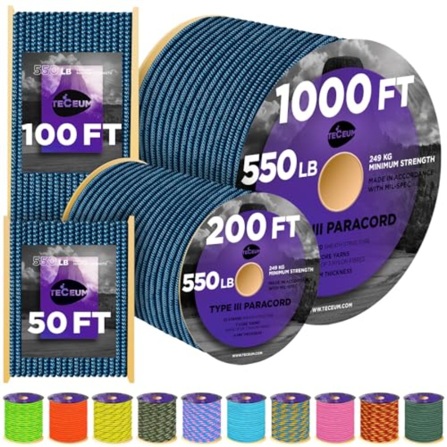 Reflective Paracord Rope 1000  - مراجعة Para Cord 1000Ft وسعره