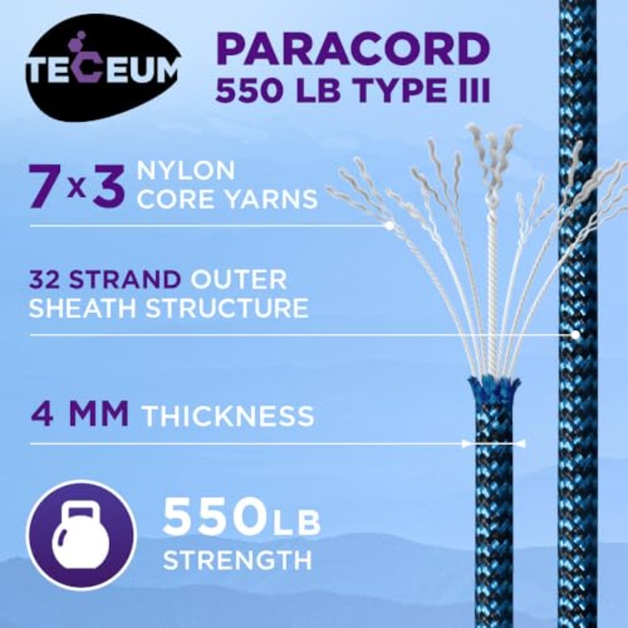 Reflective Paracord Rope 1000  - مراجعة Para Cord 1000Ft وسعره