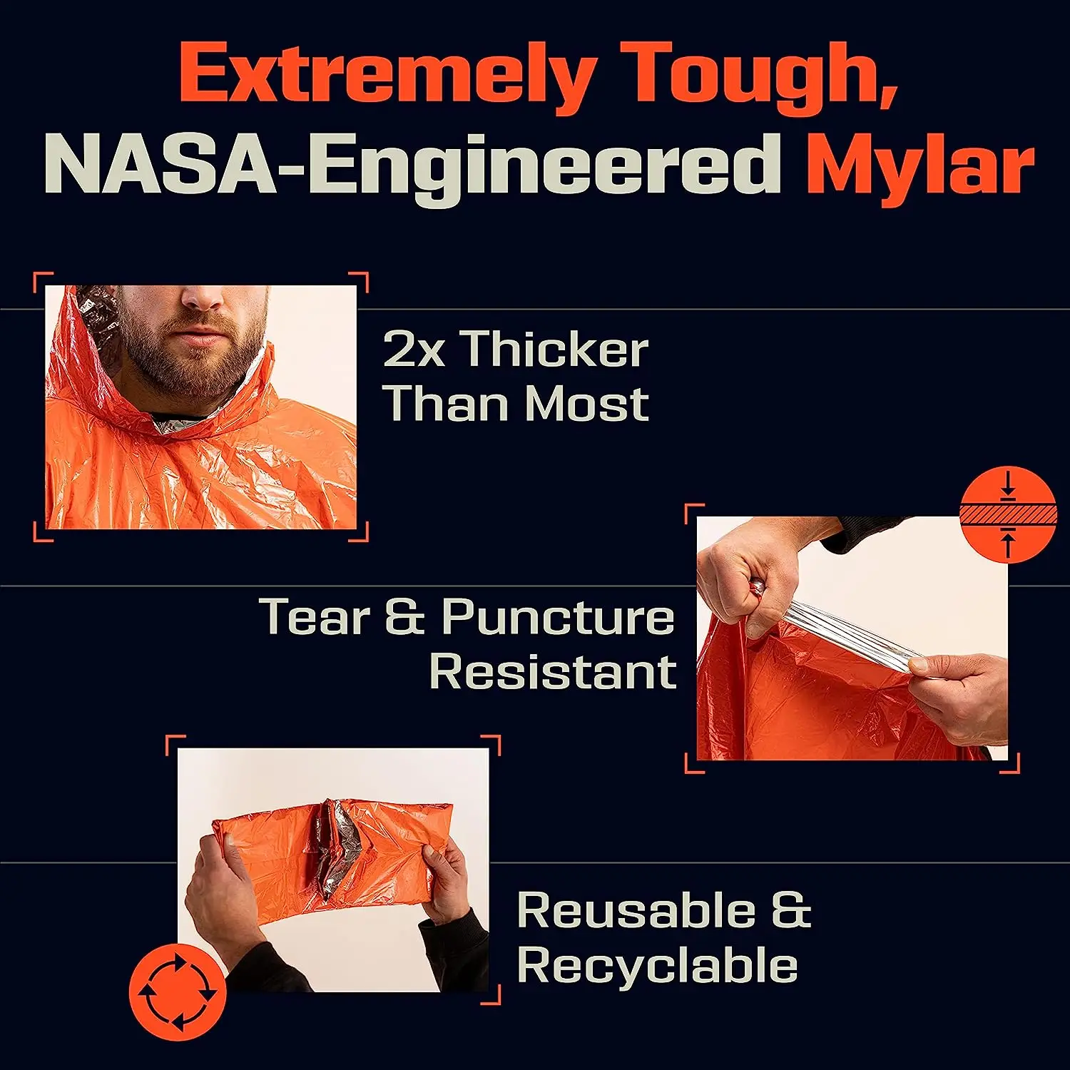 LIFE Emergency Survival Poncho - مراجعة Survival Blanket Reflective وسعره