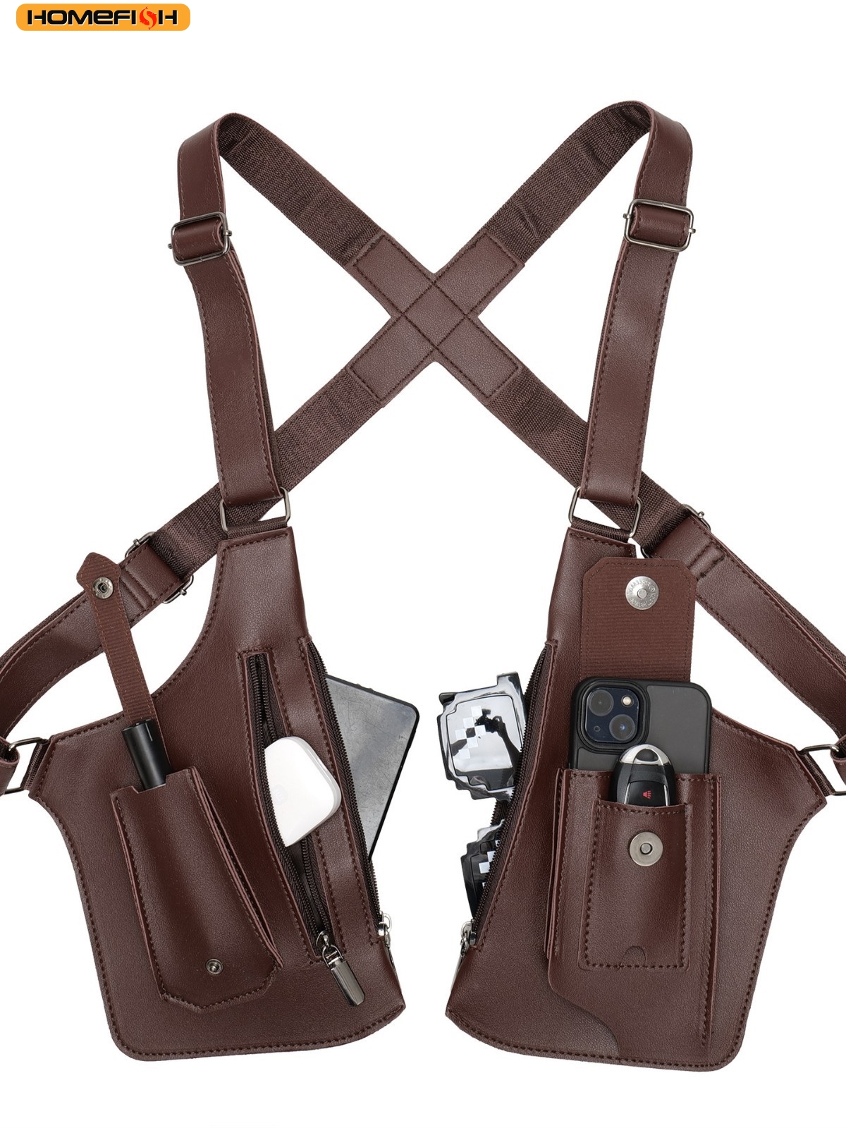 HOMEFISH Double Shoulder Strap - مراجعة Fishing Kit Compact وسعره